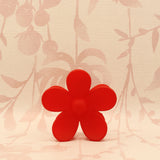 Matte Flower Hair Claw Clip | Red