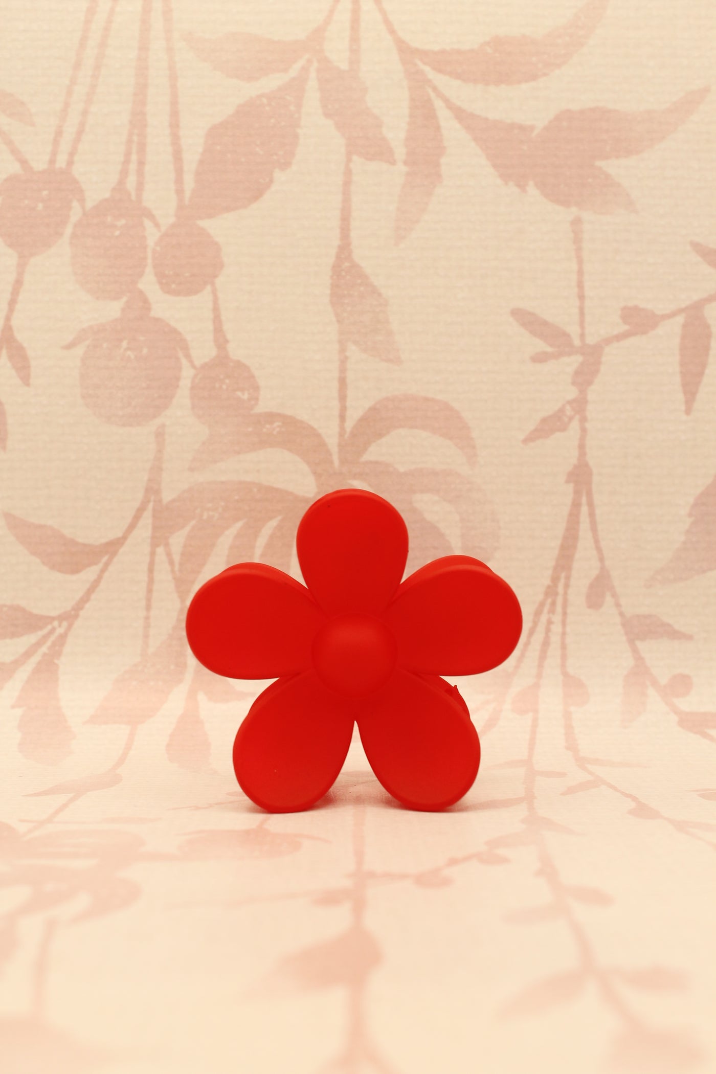 Matte Flower Hair Claw Clip | Red