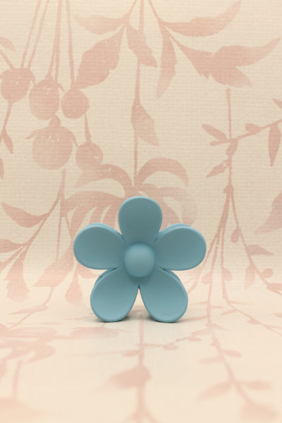 Matte Flower Hair Claw Clip | Colorado Blue