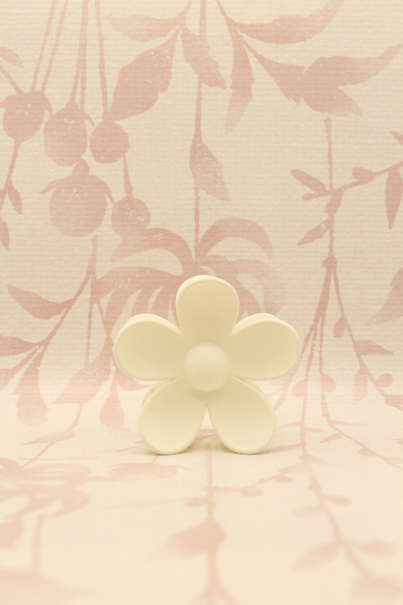 Matte Flower Hair Claw Clip | Off White