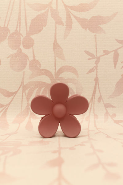 Matte Flower Hair Claw Clip | Mauve