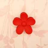 Matte Flower Hair Claw Clip | Red