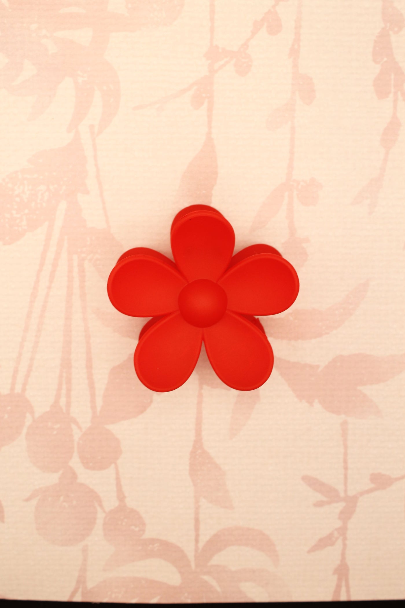 Matte Flower Hair Claw Clip | Red
