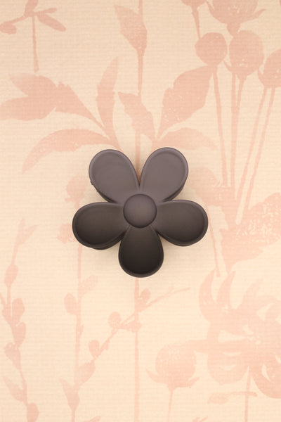 Matte Flower Hair Claw Clip | Ombre Black