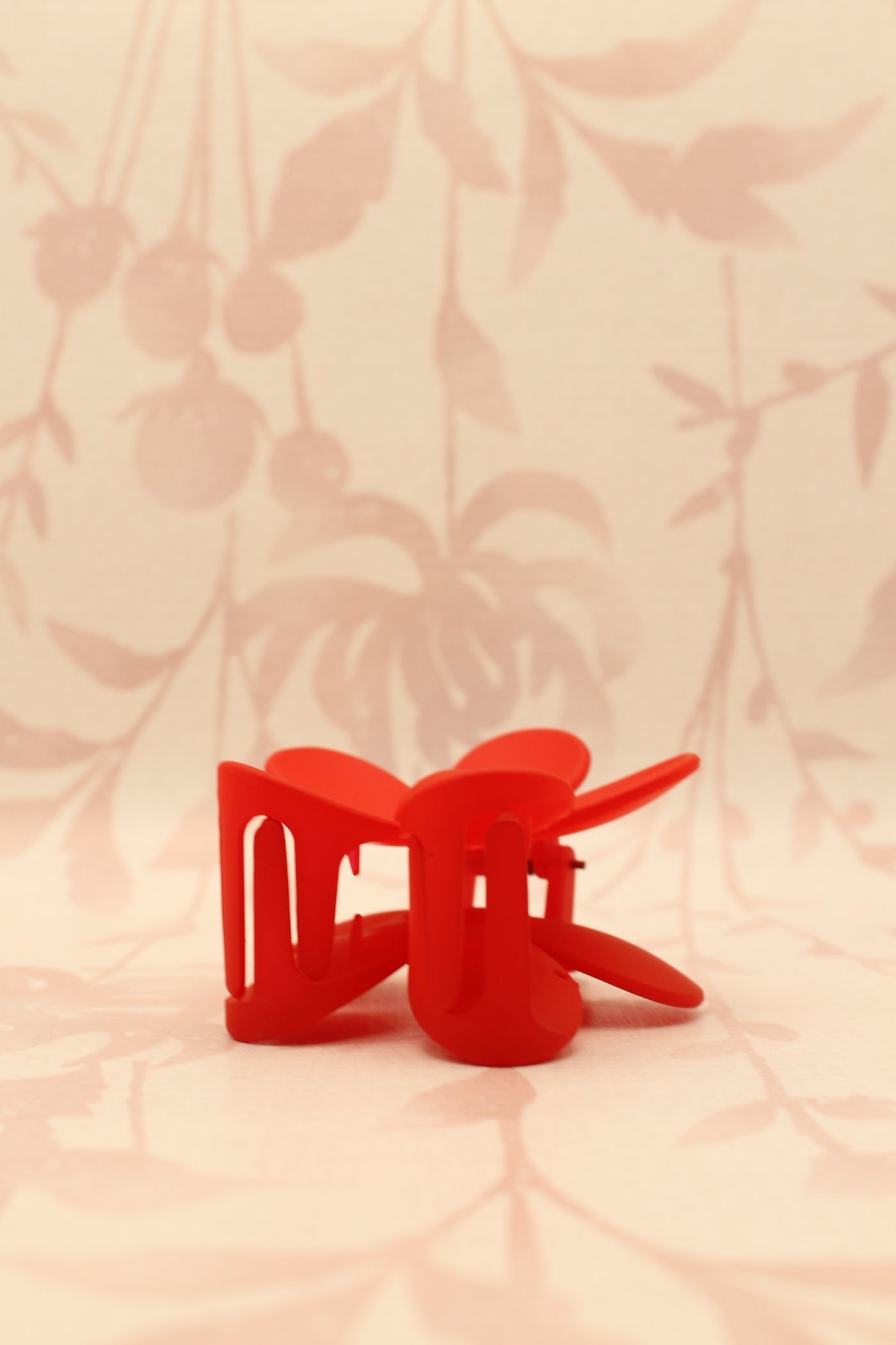 Matte Flower Hair Claw Clip | Red