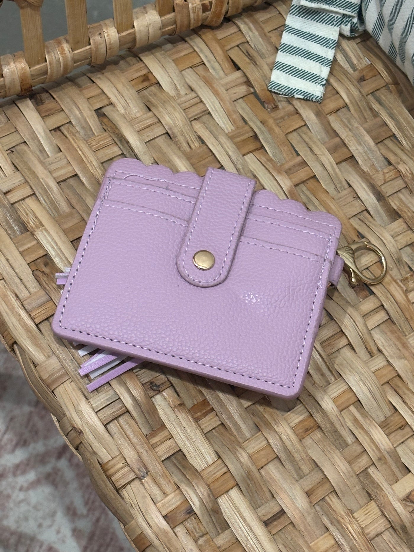 Beaded Bracelet Keychain Wallet | Lavender