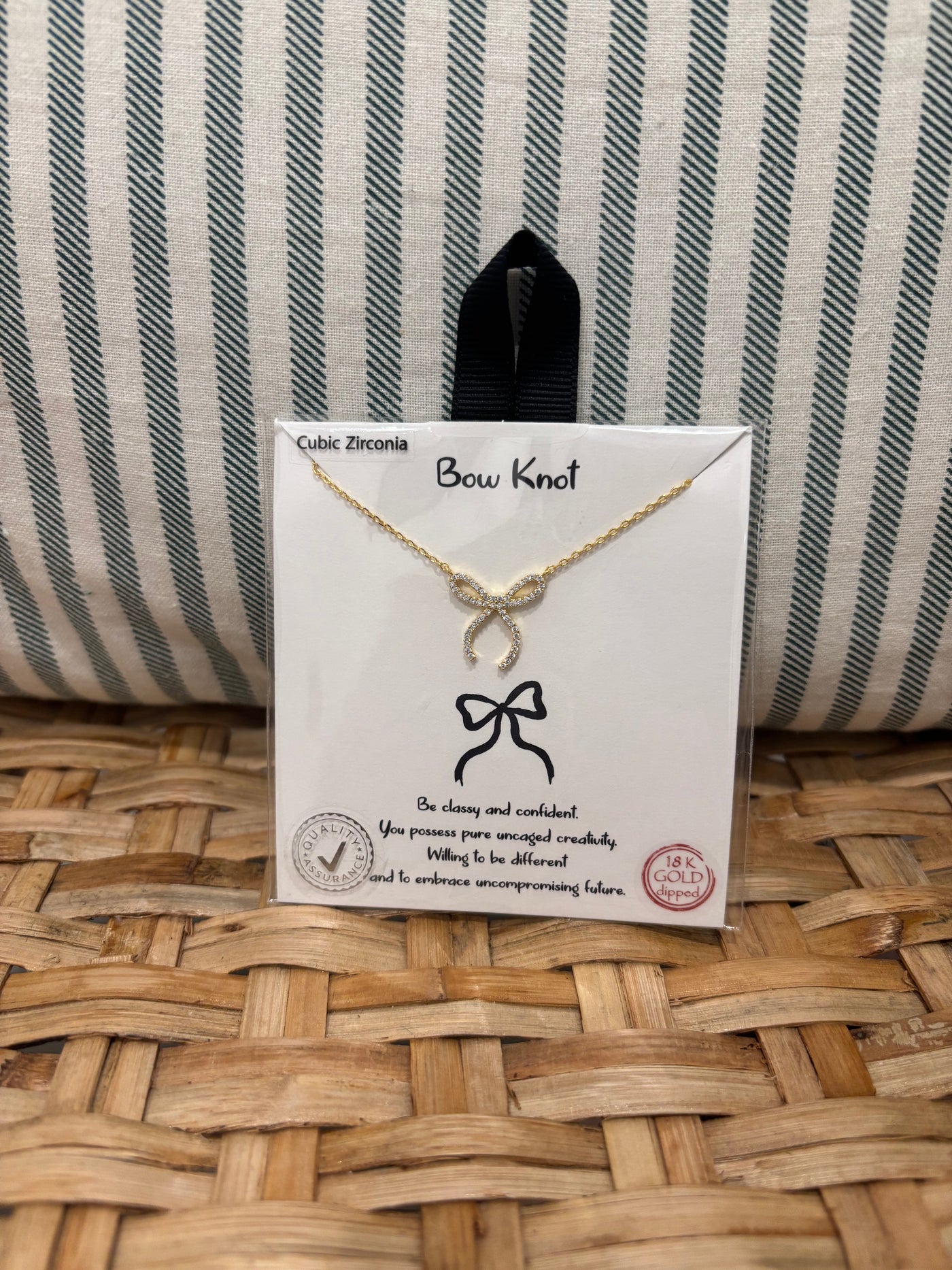 Bow Knot Charm Necklace