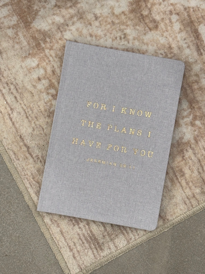 For I Know the Plans Fabric Journal