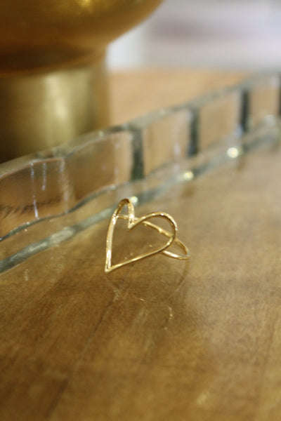 Heart Cutout Band Ring