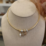 Mini Charms Coiled Choker Necklace
