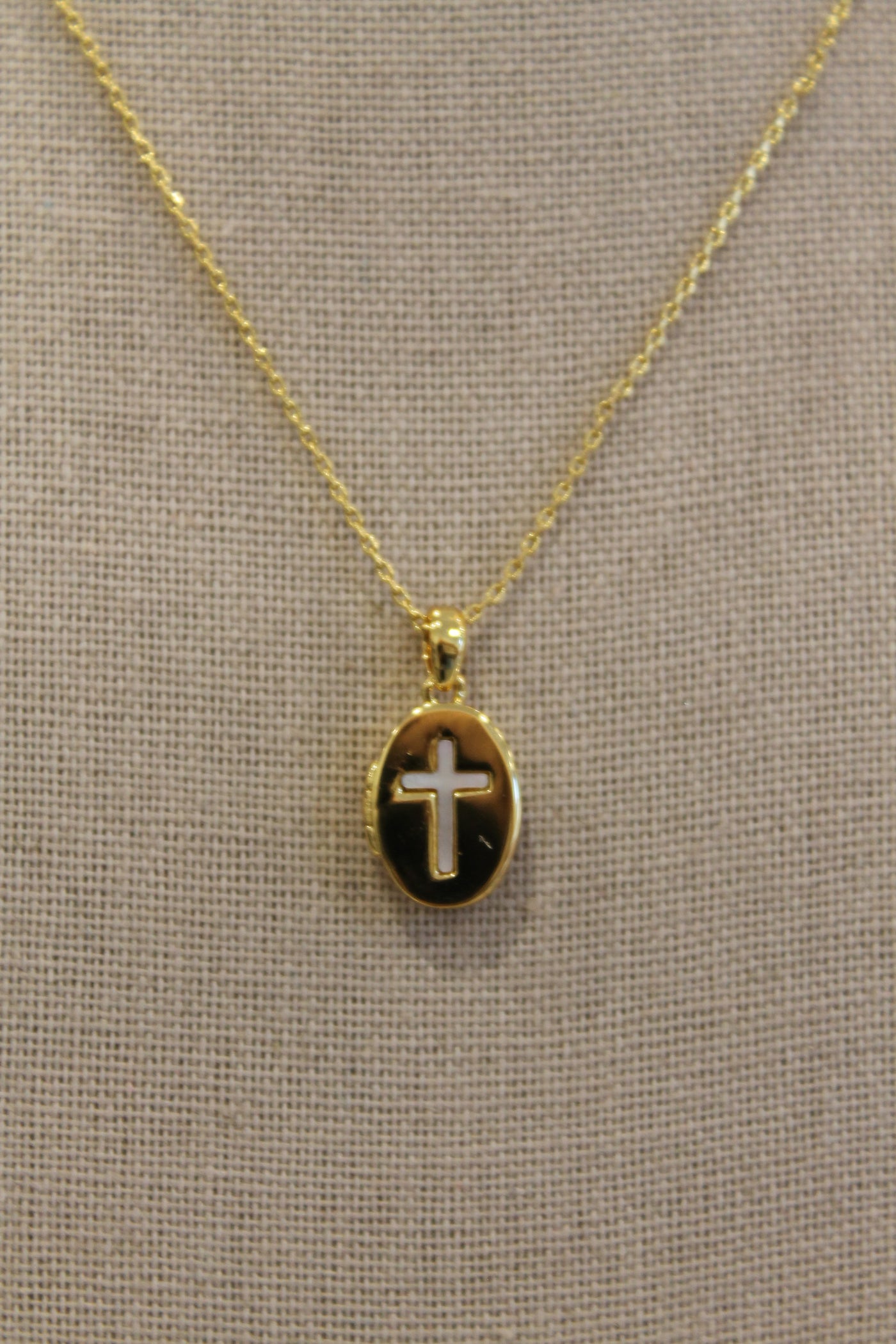 Pearl Cross Pendant Necklace
