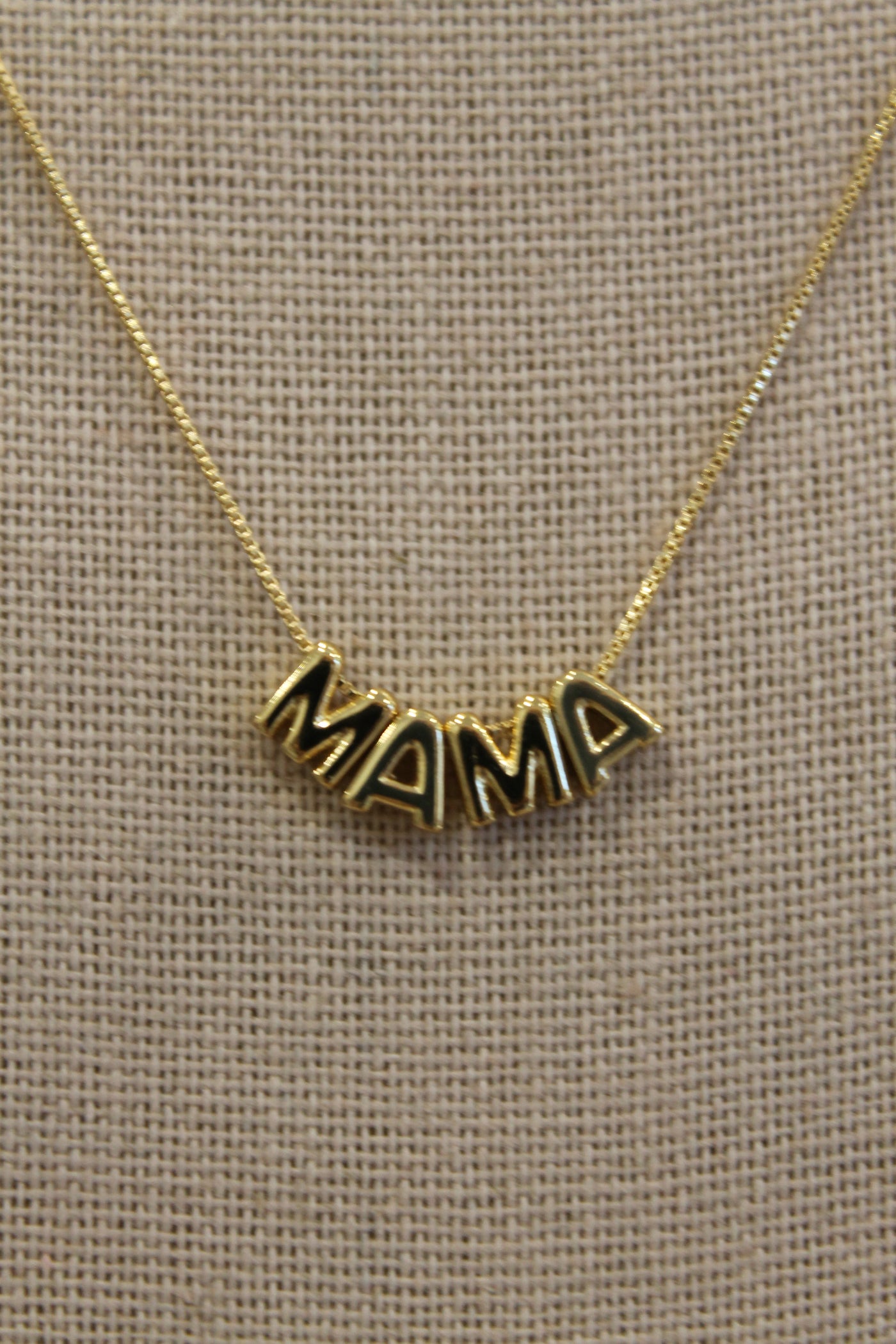Mama Letters Chain Necklace | Gold