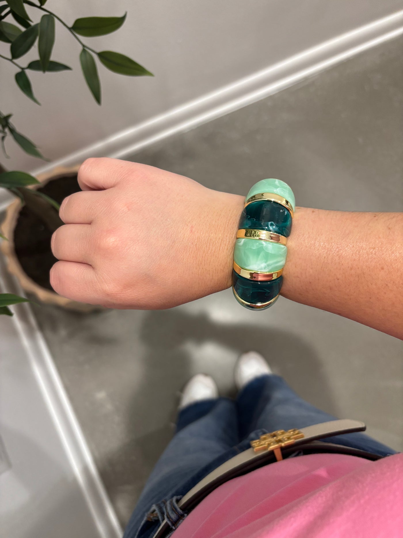 Resin Block Bracelet | Green