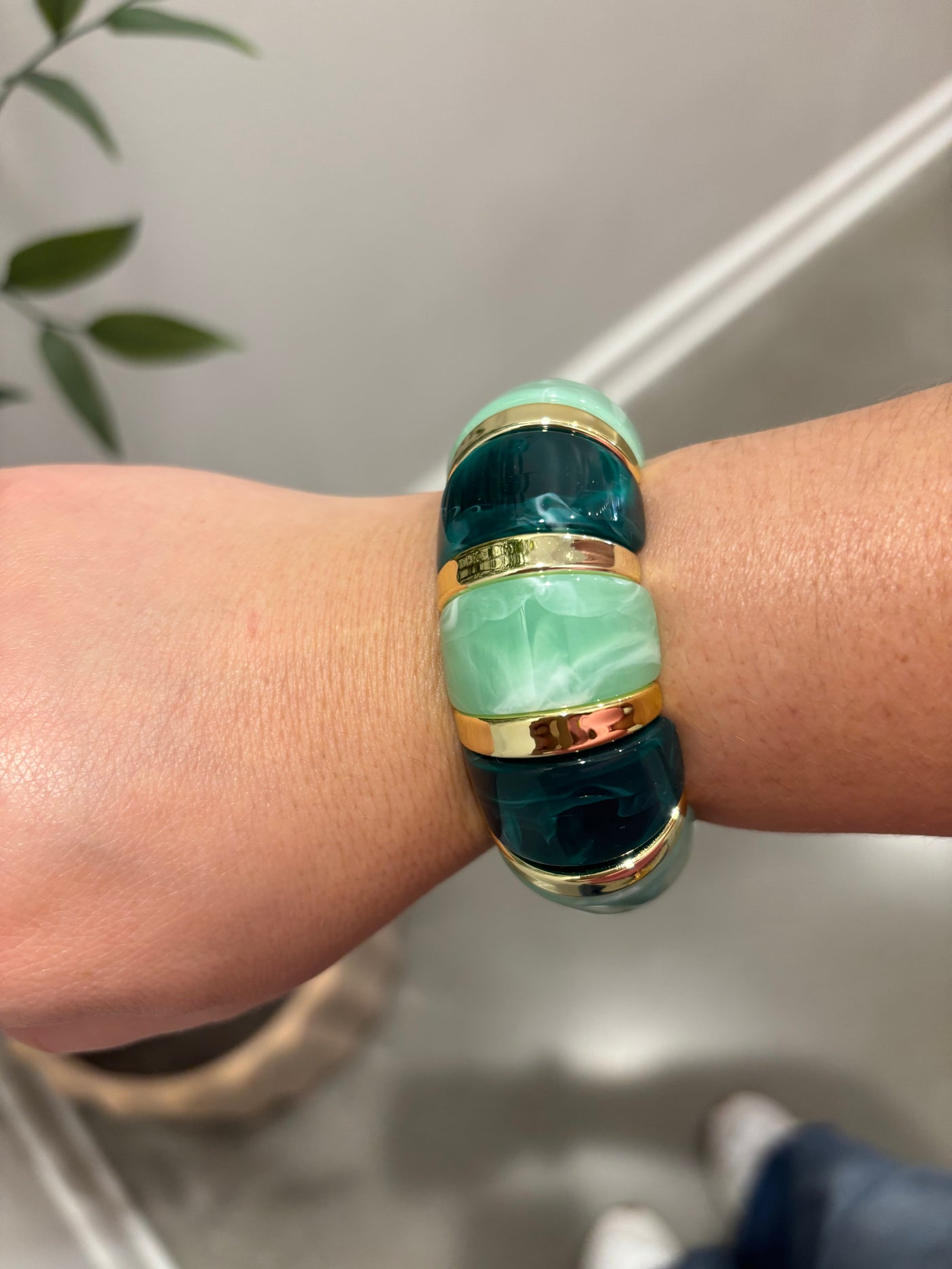 Resin Block Bracelet | Green