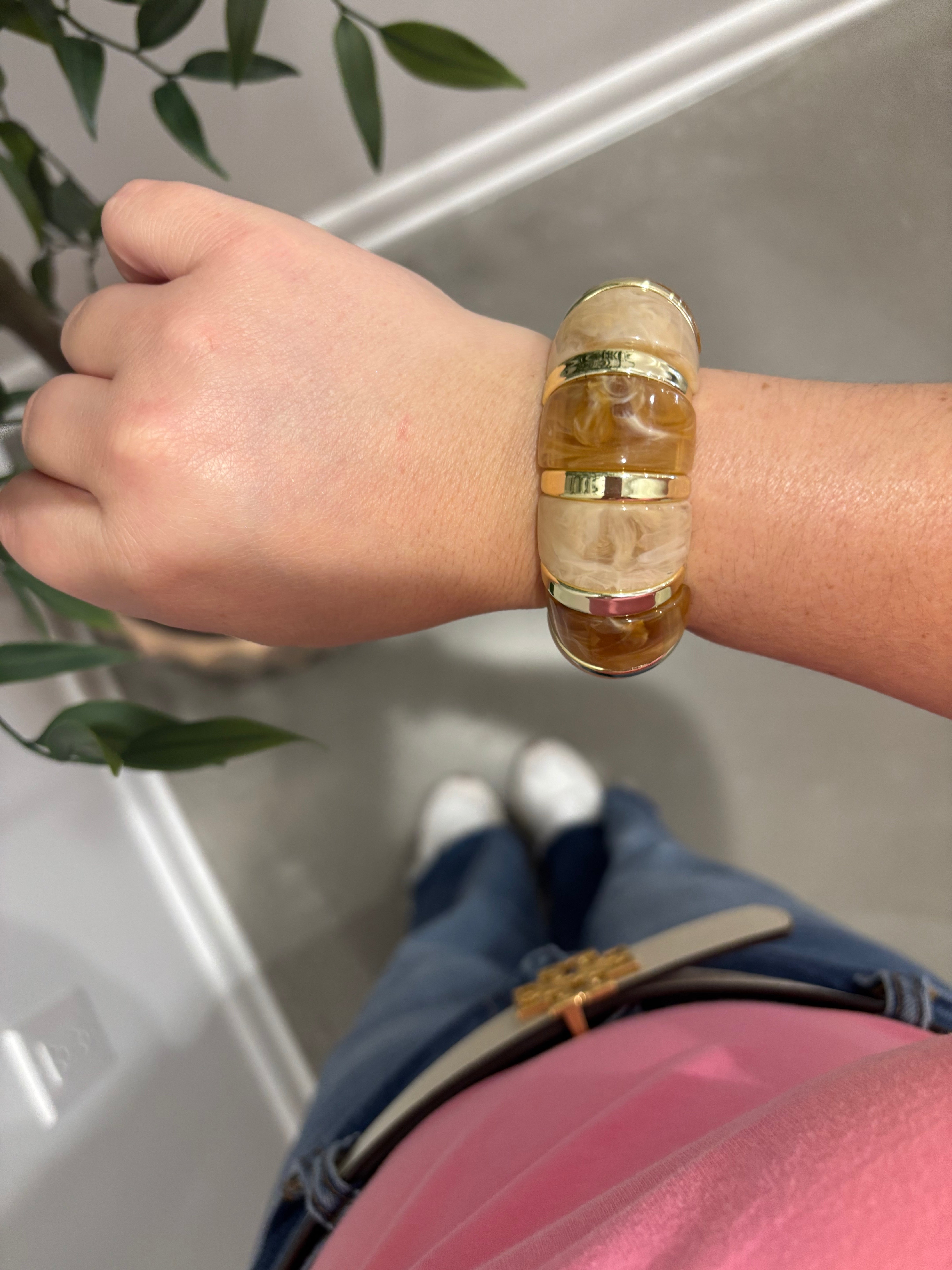 Resin Block Bracelet | Brown