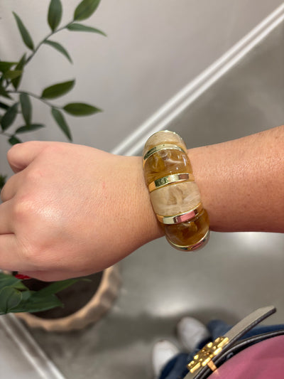 Resin Block Bracelet | Brown