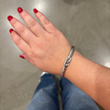 Textured Knot Bangle | Silver