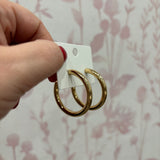 Gold Open Hoop Earrings