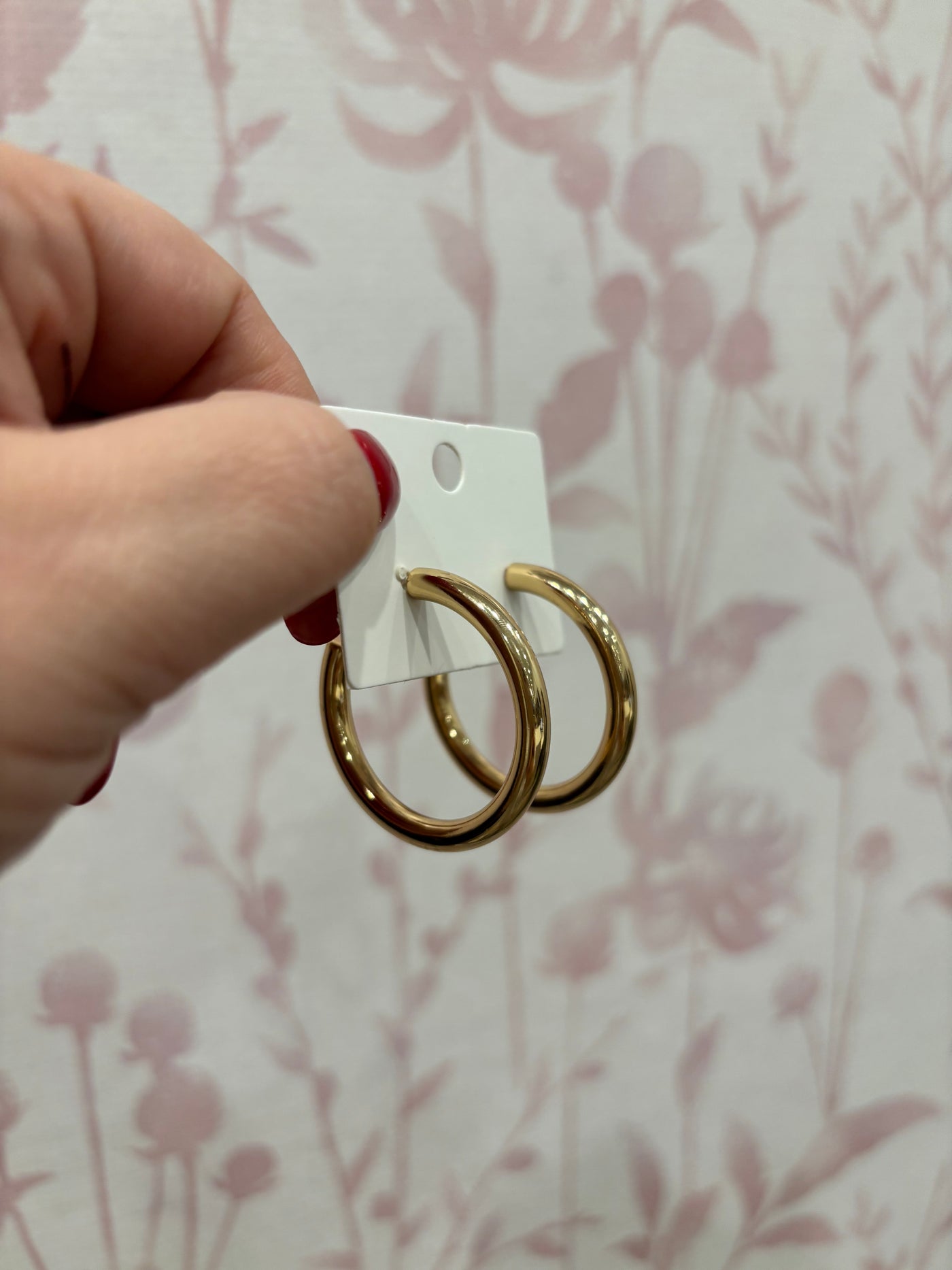 Gold Open Hoop Earrings