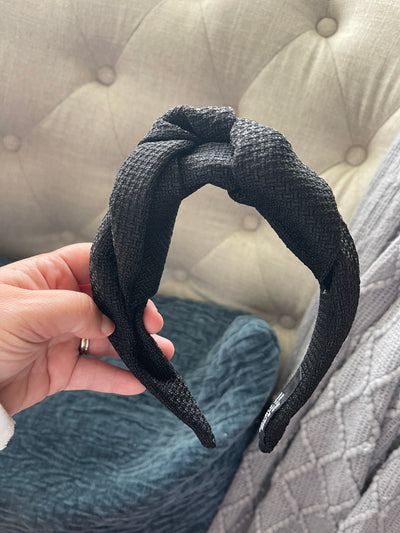 Fabric Knot Headband Set | Black