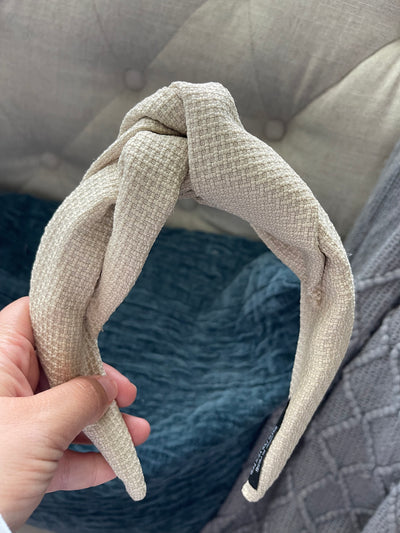 Fabric Knot Headband Set | Tan