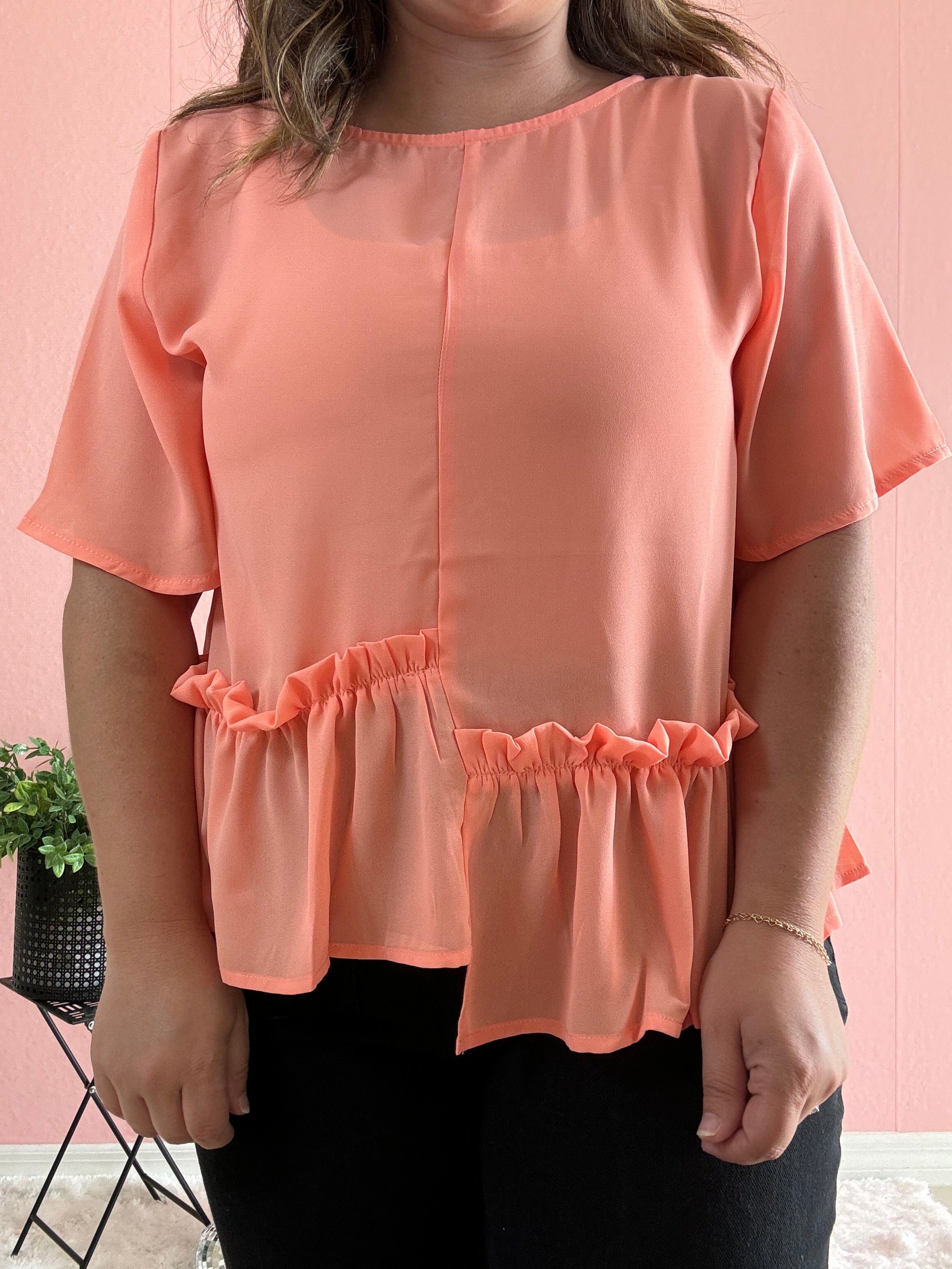 Lightweight orange blouse