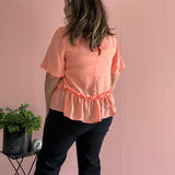 Ruffle detail blouse