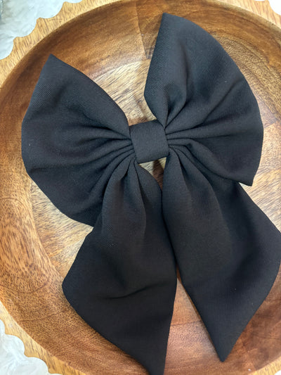 Everyday black hair bow