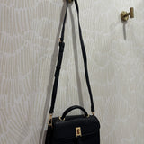 Top Handle Satchel Handbag | Black