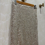 Sequin Midi Pencil Skirt | Champagne