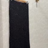 Sequin Midi Pencil Skirt | Black