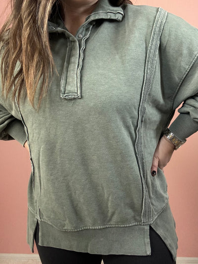 Oversized Mineral Wash Sweatshirt