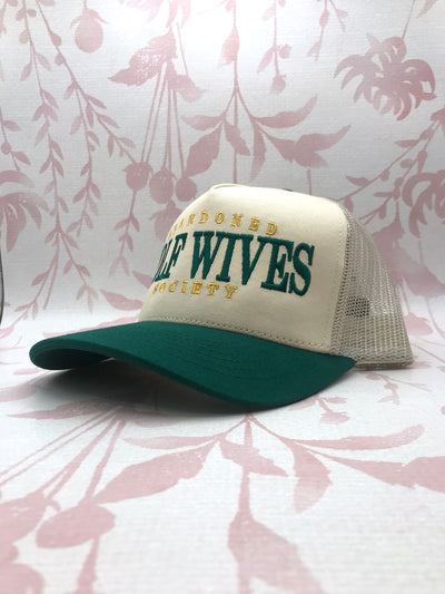 Abandoned Golf Wives Society Embroidered Trucker Hat