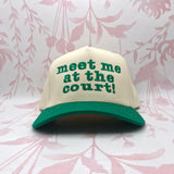 Meet Me At The Court Embroidered Trucker Hat