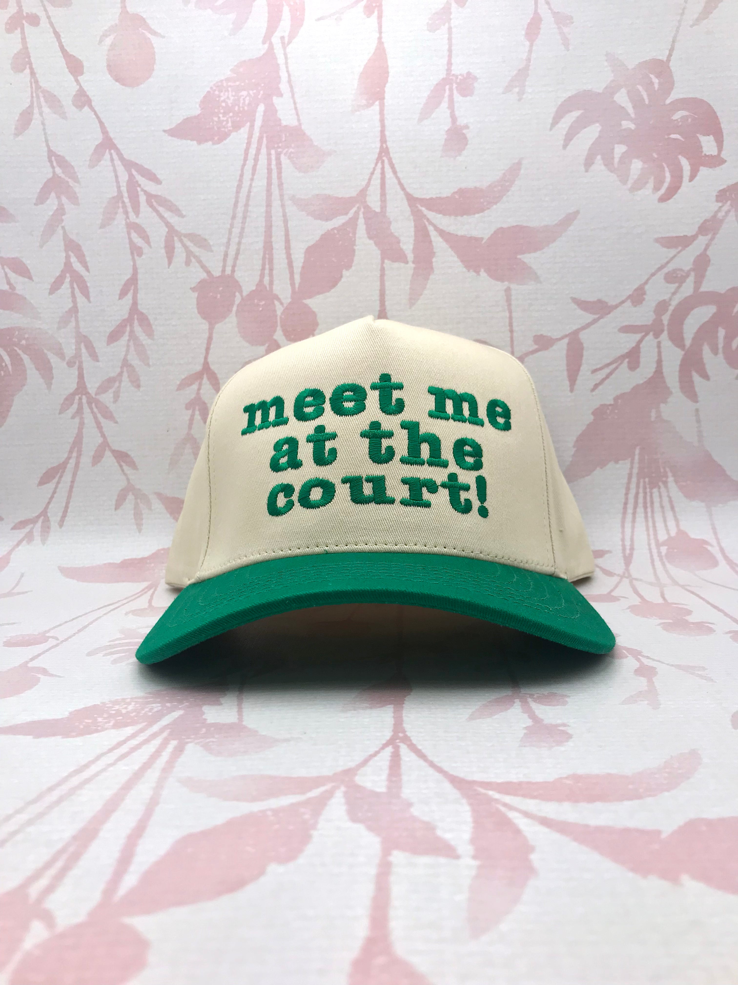 Meet Me At The Court Embroidered Trucker Hat
