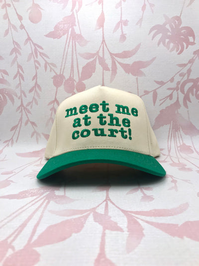 Meet Me At The Court Embroidered Trucker Hat