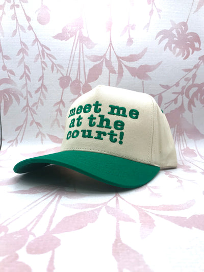 Meet Me At The Court Embroidered Trucker Hat