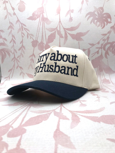 Sorry About My Husband Embroidered Trucker Hat
