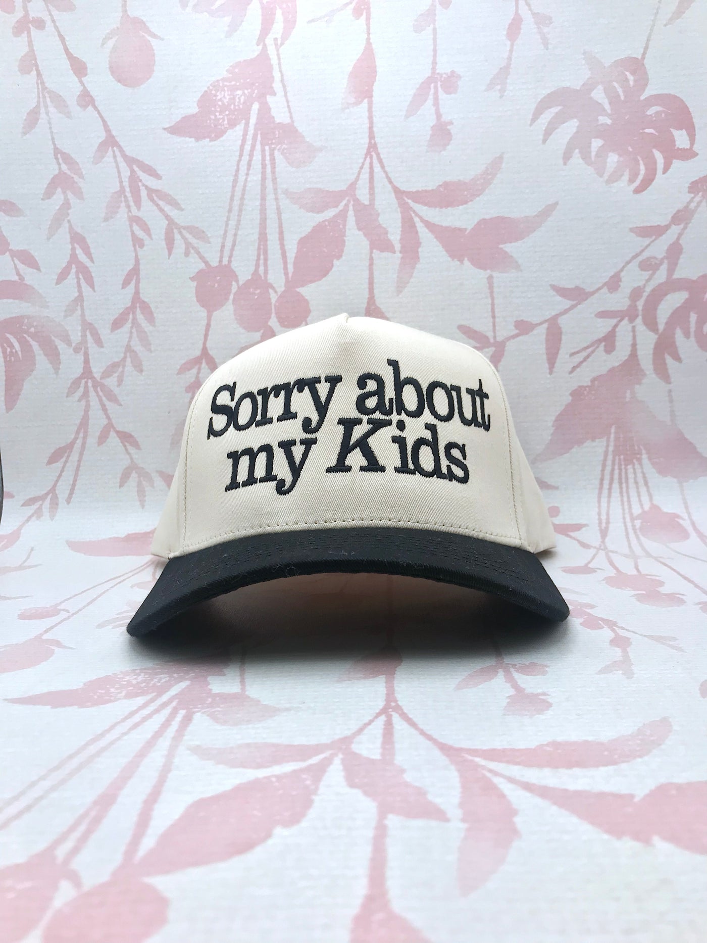 Sorry About My Kids Embroidered Trucker Hat