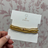 Cross Ball Chain Bracelet Set