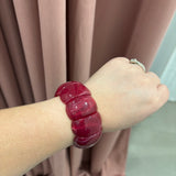 Acrylic Stretch Cord Bracelet | Berry