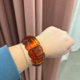 Acrylic Stretch Cord Bracelet | Tortoise