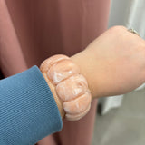 Acrylic Stretch Cord Bracelet | Pink