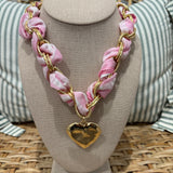 Heart Scarf Charm Necklace