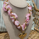 Heart Scarf Charm Necklace
