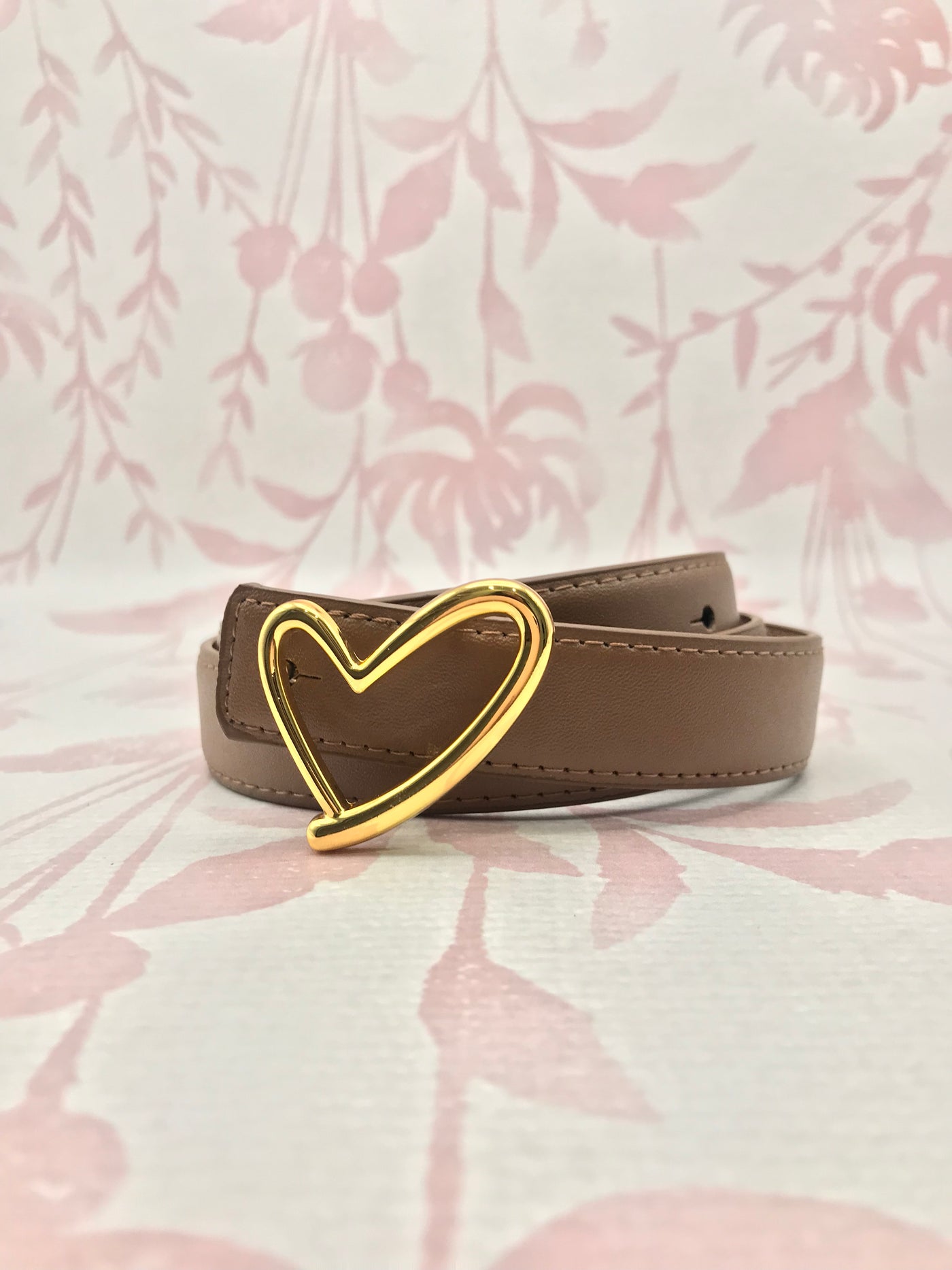 Heart Buckle Belt | Dark Brown