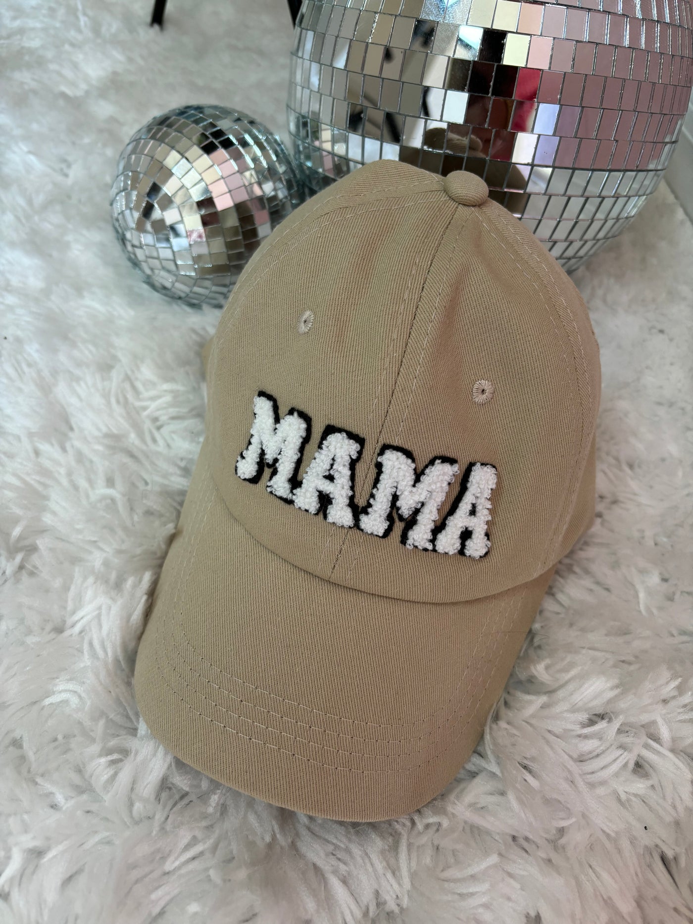 khaki mama baseball cap