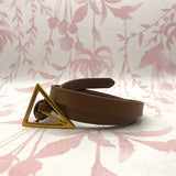 Triangle Buckle Belt | Brown