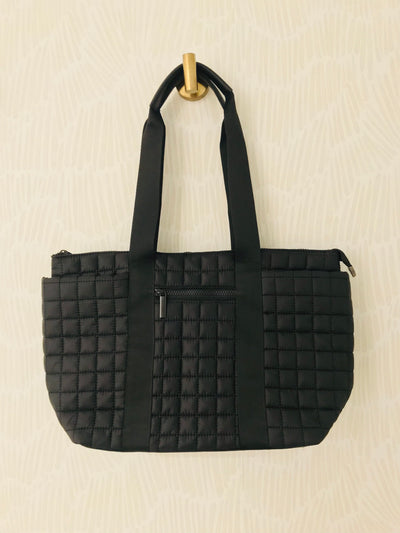 Quilted Nylon Tote Bag