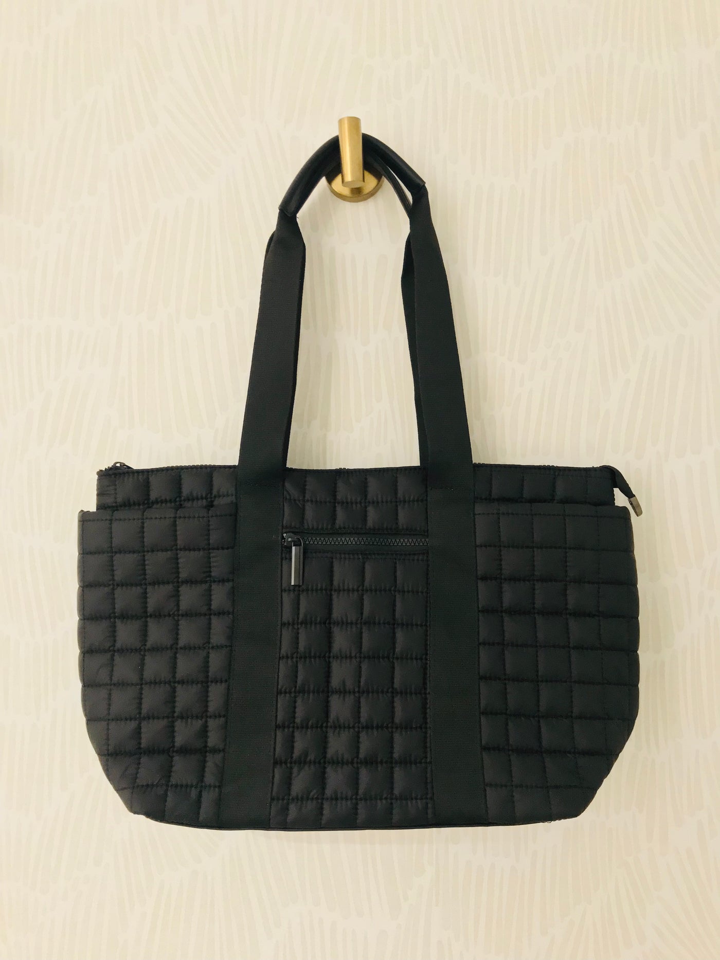 Quilted Nylon Tote Bag